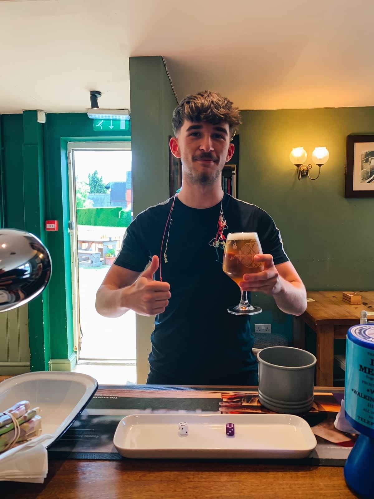 Behind the bar