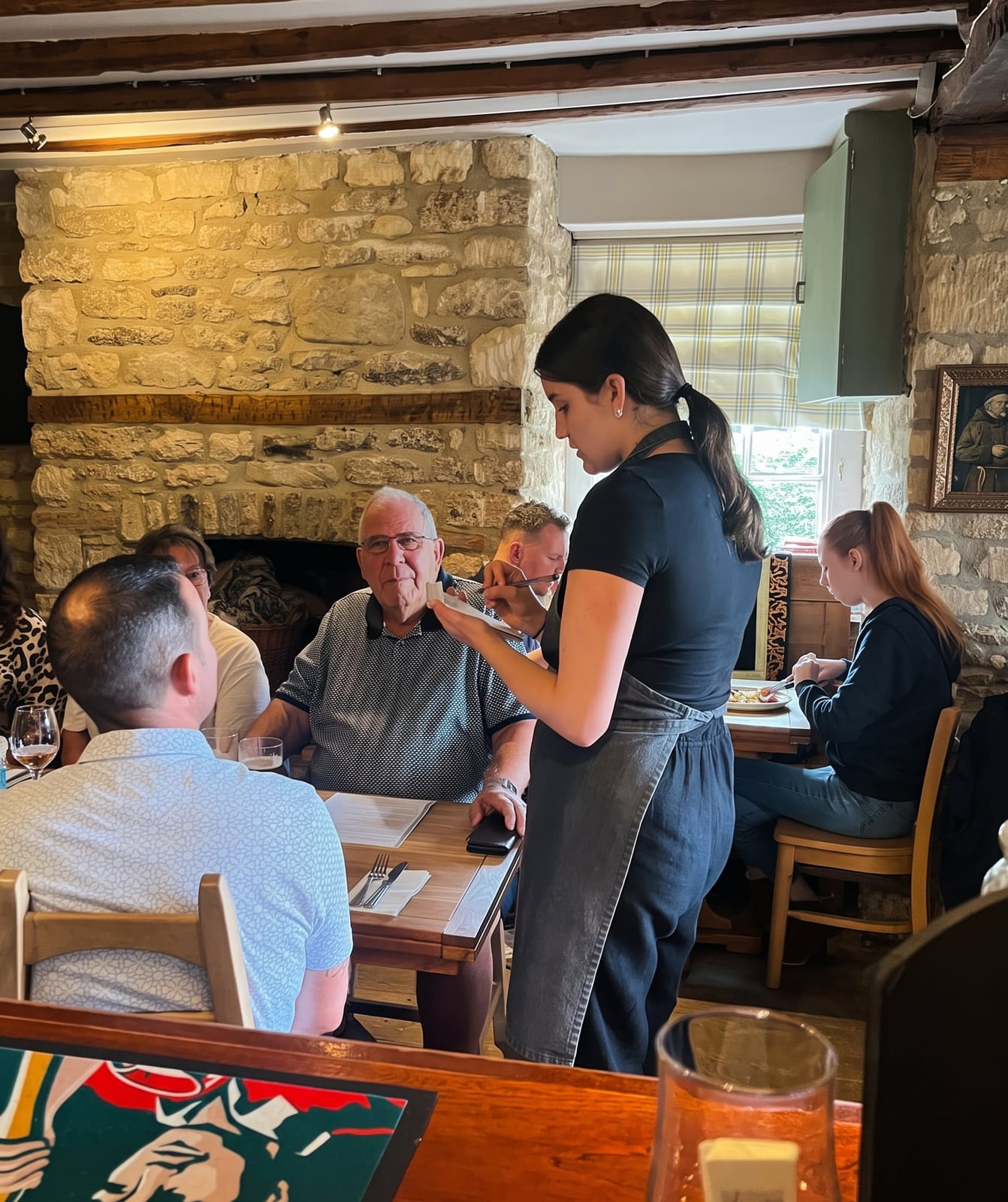 Lunch being served in the dining room